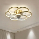 Flush Mount Fan Light Children's Room Style Acrylic Flush Mount Fan Lights for Bedroom