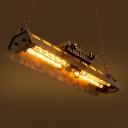 3 Light Pendant Light Kit Loft Style Cage Shape Metal Chandelier Lighting