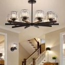 American Style Wrought Iron Chandelier Fashion Crystal Chandelier for Dining Room