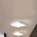 1 Light Ceiling Lamps Modern Style Square Shape Metal Flush Mount Chandelier Lighting