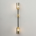 2 Light Vanity Light Industrial Style Cylinder Shape Metal Wall Mounted Lamps