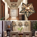 Star Pendant Light Modern Style Glass  Ceiling Pendant Light for Bedroom
