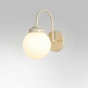 French Medieval Wall Lamp Modern Simple Cream Style Glass Ball Wall Mount Fixture