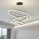 Nordic Creative LED Multi-layer Ring Chandelier for Dining Room and Living Room