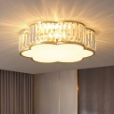 4 Light Ceiling Lamps Minimalism Style Drum Shape Metal Flush Mount Lights