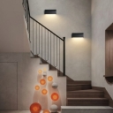 Contemporary Geometric Metal Wall Sconce with Silicone Lampshade for Stairs and Passages