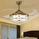 1 Light Minimal Style Round Shape Metal Pendant Ceiling Lights