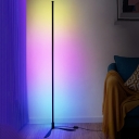 1 Light Contemporary Style Linear Shape Metal Standing Floor Lamp