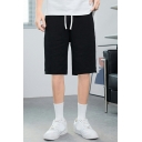Leisure Men's Control Line Pocket Designed Drawstring Waist Relaxed Shorts