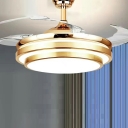 Led Minimalism Ceiling Mounted Light Fans Drum for Living Room