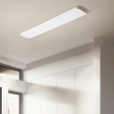 1 Light Minimalist Style Rectangle Shape Metal Flush Ceiling Light Fixtures
