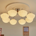 Nordic Minimalist Ceiling Lamp Creative Sun Flower Glass Ceiling Light Fixture for Living Room
