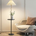 1 Light Minimalistic Style Cone Shape Metal Floor Standing Lamps