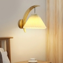 1 Light Simple Style Cone Shape Wood Wall Mounted Light Fixture