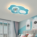 2 Lights Kids Style Geometric Shape Metal Ceiling Flush Mount Lights