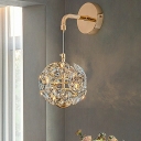 Modern Light Luxury Creative Dandelion Crystal Hangling Wall Sconce for Bedroom