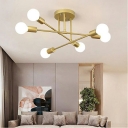Glass Flush Mount Fixture Contemporary Style Flush Mount Lights for Living Room
