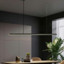 Nordic Minimalist Metal Hanging Lamp Creative Strip LED Hanging Lamp for Living Room