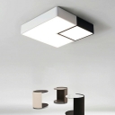 Minimalist Geometric LED Acrylic Flushmount Ceiling Light for Bedroom