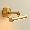 Post Modern Simple Retro Brass Strip LED Warm Light Wall Light for Bathroom
