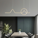 2 Lights Minimalist Style Circle Shape Metal Ceiling Pendant Light