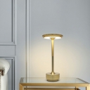 1 Light Contemporary Style Round Shape Metal Bedside Lamps for Bedroom