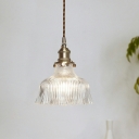 Modern Style Ceiling Pendant Light Bell Glass for Bedroom
