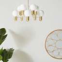 Minimalism Glass Chandelier Pendant Light Elegant for Living Room