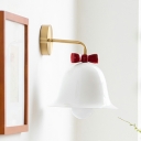 Nordic Simple Bell Wall Lamp Creative Macaron Bow Knot Wall Mount Fixture for Bedroom