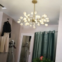 Minimalism Chandelier Lighting Fixtures Elegant Metal for Living Room