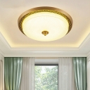 American Style Minimalist Frosted Glass LED Ceiling Lamp for Bedroom and Aisle