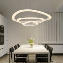 Modern LED Chandelier Lighting Fixtures Round for Living Room