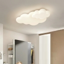 Modern Simple Creative Cloud LED Ceiling Light Fixture in White for Bedroom