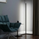 1 Light Modernist Style Linear Shape Metal Standing Floor Light