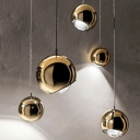 Post Modern Creative Design Ball Metal Hanging Lamp for Bedroom and Dining Room