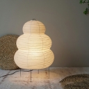 1 Light Night Table Light Modern Style Geometric Shape Metal Nightstand Lamp