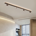 3 Light Minimalist Style Tube Shape Metal Flush Mount Lighting Fixtures