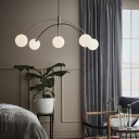 Globe Glass Chandelier Lighting Fixtures Modern for Living Room