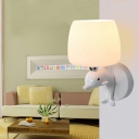 Glass Wall Mounted Light Fixture Minimalism Basic for Kid's Room