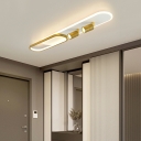 Modern Creative Strip LED Ceiling Light with Downlight for Entrance and Bedroom