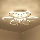 LED Minimalism Ceiling Mount Chandelier Linear for Living Room