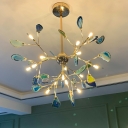 Nordic Creative Firefly Chandelier Romantic Agate Pieces for Bedroom and Dining Room