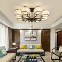 Chinese Style Creative Fabric Ceiling Lamp for Study and Living Room