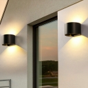1 Light Contemporary Style Cylinder Shape Metal Wall Mounted Lamps