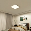 LED Modern Minimalist Slim Square Flushmount Ceiling Light for Bedroom