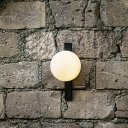 1 Light Contemporary Style Globe Shape Metal Wall Light Fixtures