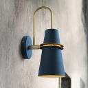 1 Light Farmhouse Style Bell Shape Metal Wall Mounted Light Fixture