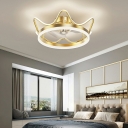 Creative LED Ceiling Fans Contemporary Gold Elegant for Kid's Room