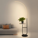 1 Light Contemporary Style Linear Shape Metal Standing Floor Light