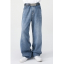 Urban Jeans Pocket Detail Whole Colored Long Length Loose Fit Zip Closure Jeans for Men